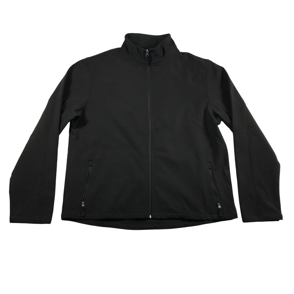 Kenneth Cole Active Mens Black Softshell Full Zip Jacket XXL KF9K35BLKP5 NWT